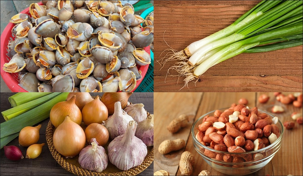 Ốc tỏi nướng mỡ hành