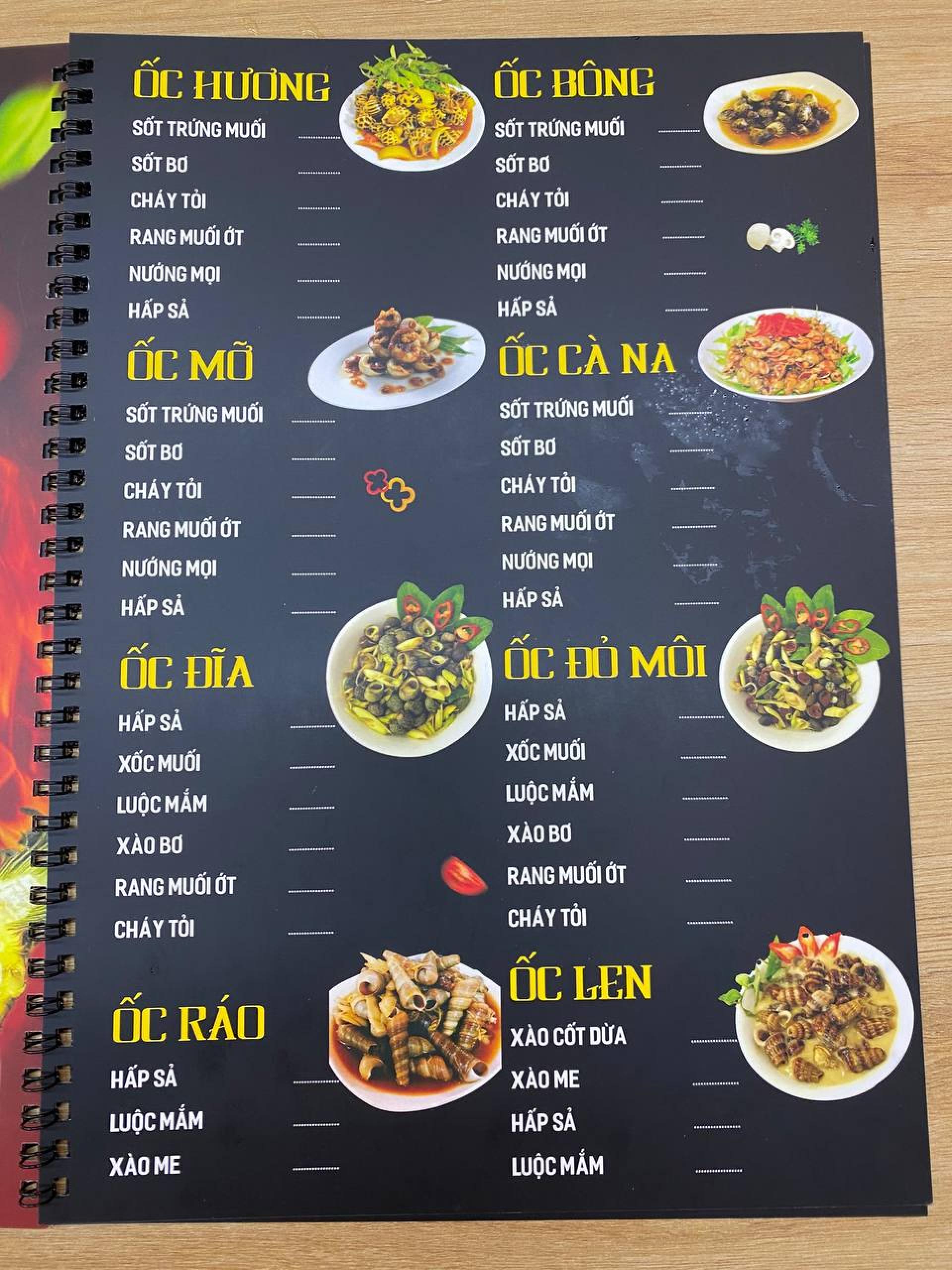 Các món Ốc + Sò