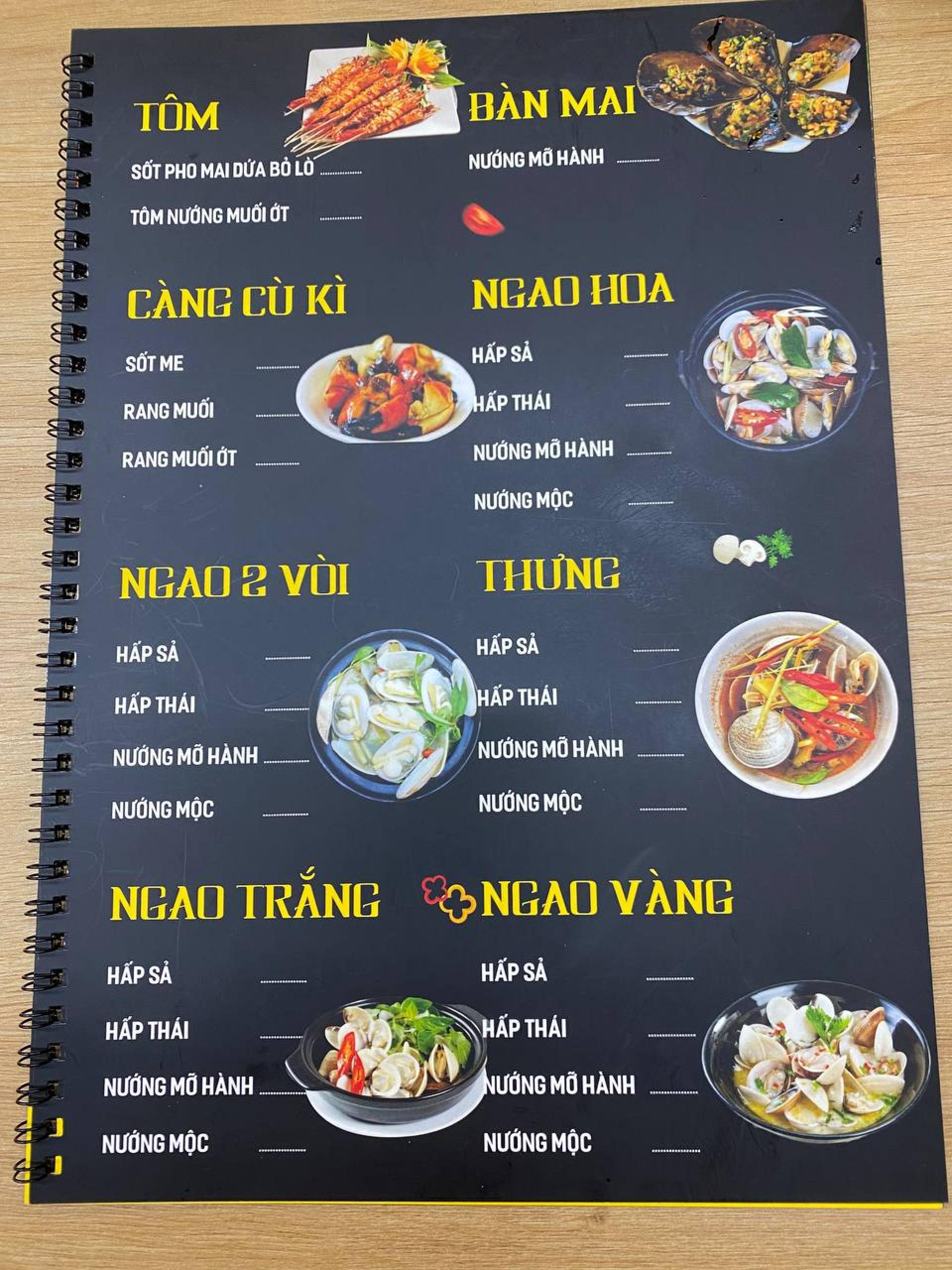 Tôm - Ngao - Càng cù kỳ - Bàn mai